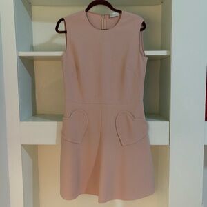 RED Valentino Blush Heart Pocket Dress Sleeveless US 10-12